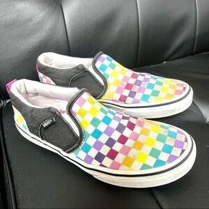 VANS Asher Slip On Lite Checkerboard shoes women’s size 5